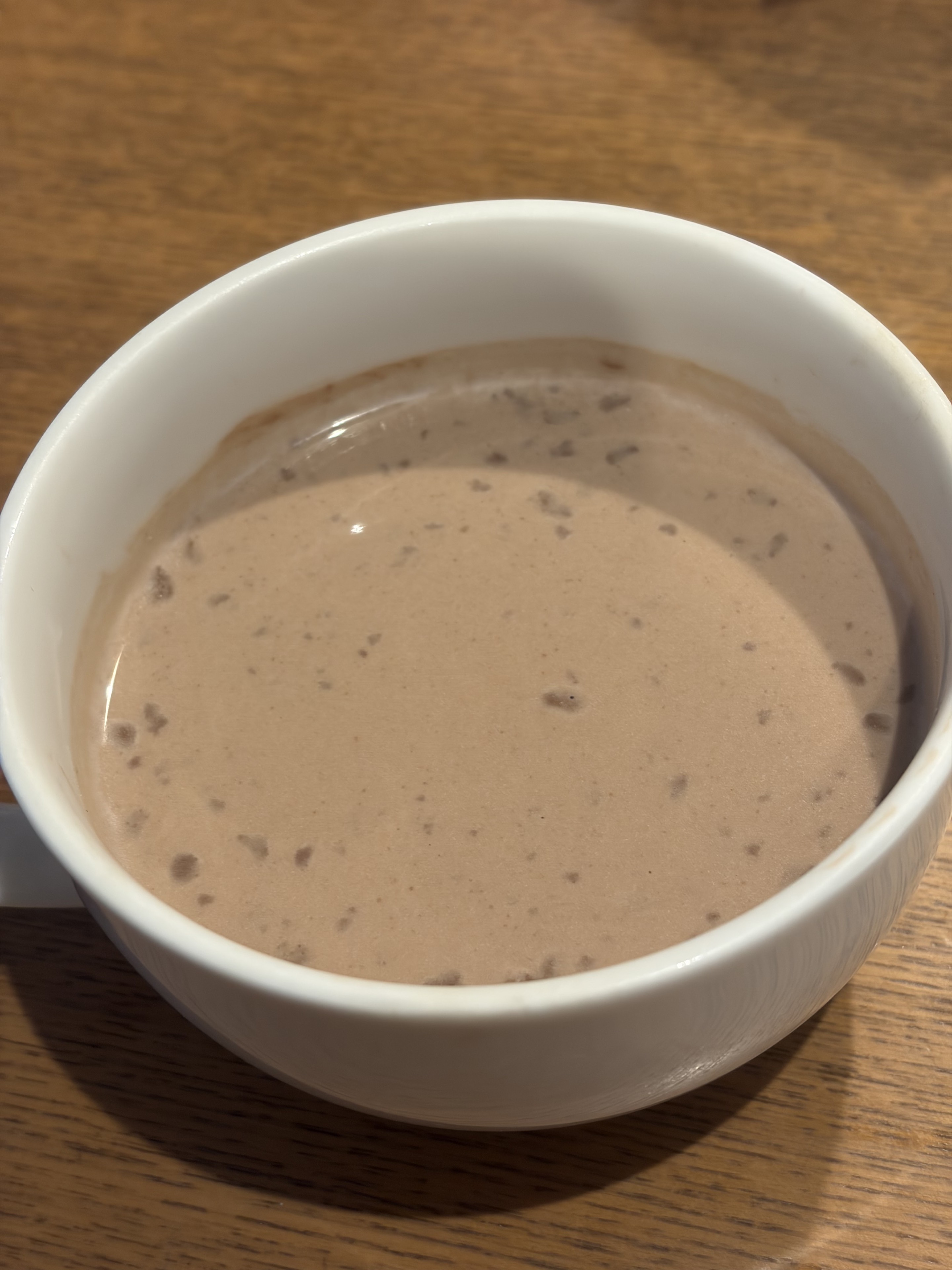 コップで作った森永プロテイン効果のココア味